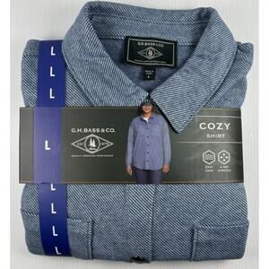 *GH Bass Womens Cozy Shirt Relaxed Fit Flannel Pockets
